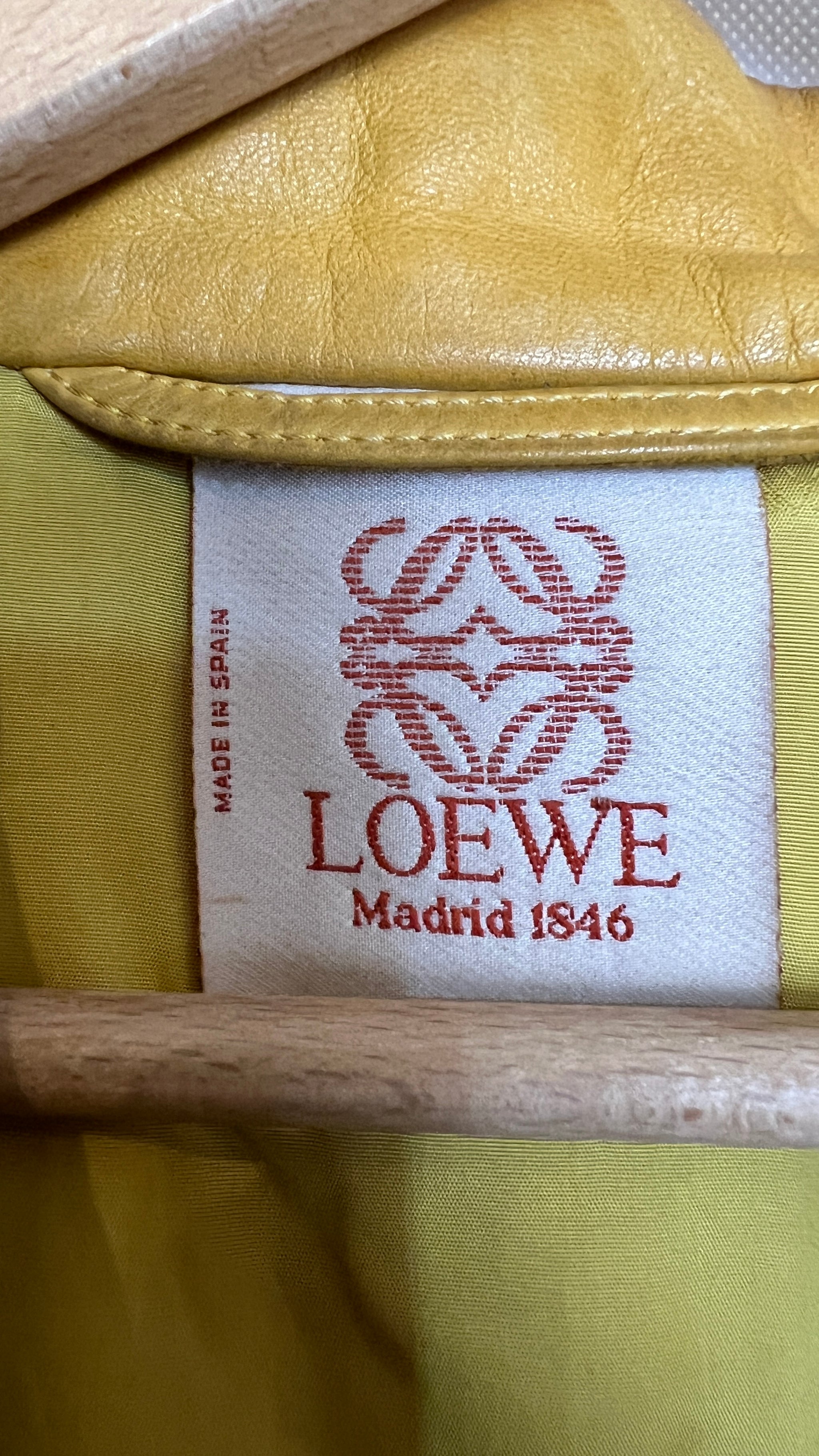 Loewe Vintage yellow leather jacket 80s. | Shop now WhatPeopleSay