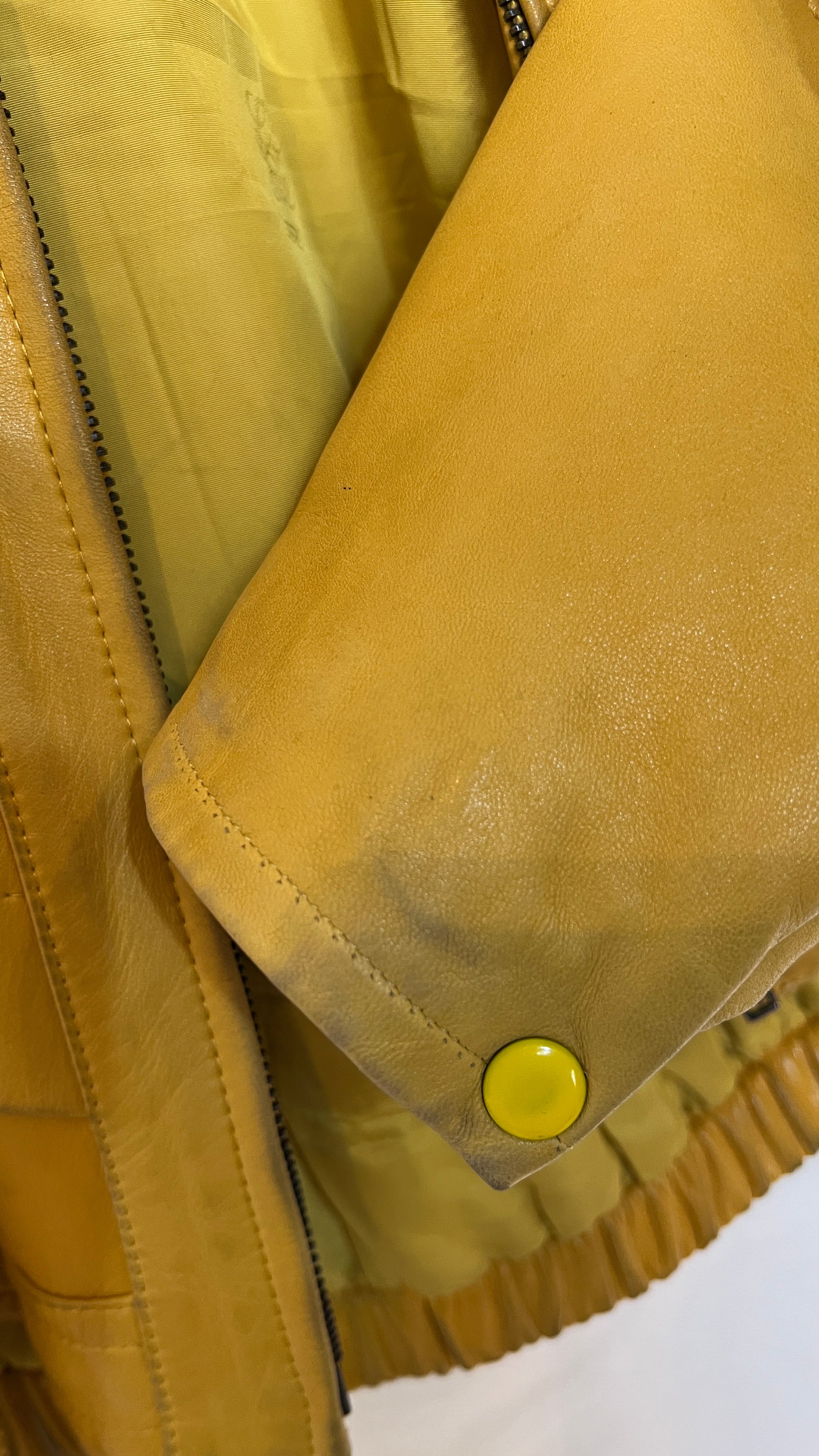 Loewe Vintage yellow leather jacket 80s. | Shop now WhatPeopleSay
